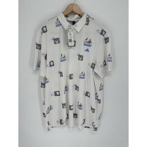 Adidas Golf Men's All Over Print Polo Golf Shirt NEW Size‎ XXL 2XL